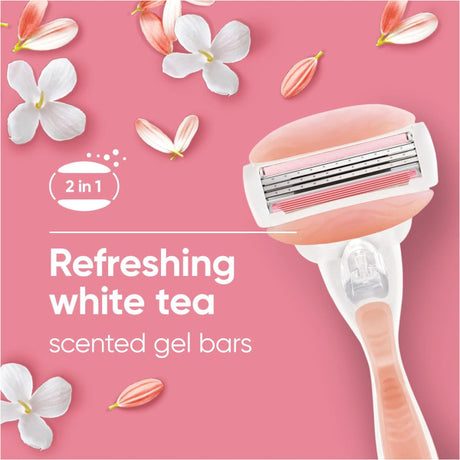 Gillette Venus ComfortGlide Spa Breeze Women's Razor + 3 2-In-1 Razor Blade Refills