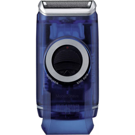 Braun PocketGo Mobile Shave Electric Travel Shaver M60, With Travel Lock - Blue