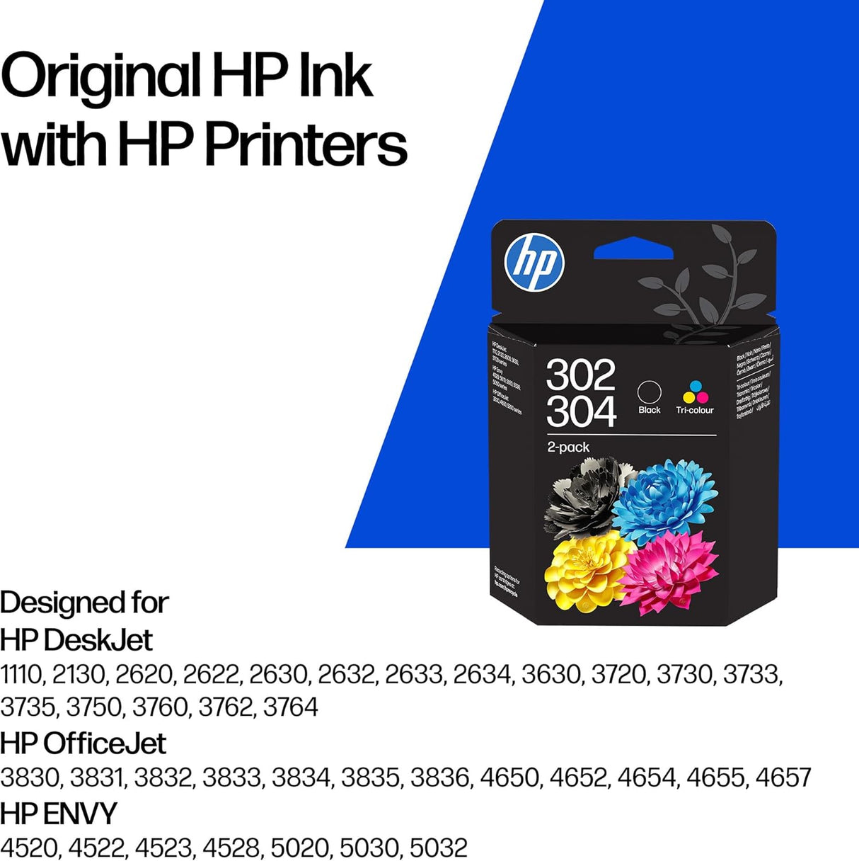 HP 302/304 Black and Colour Ink Cartridge Combo Pack - B82L1AE