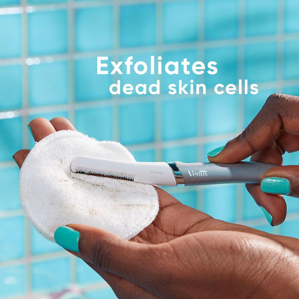 Gillette Venus Dermaplaning Facial Razor Kit – Refillable Dermaplaner with 1 Blade for Fine Hair & Exfoliation