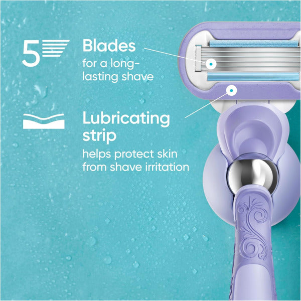 Gillette Venus Extra Smooth Swirl Razor Blades - 9 Piece Bundle (3 Packs of 3)