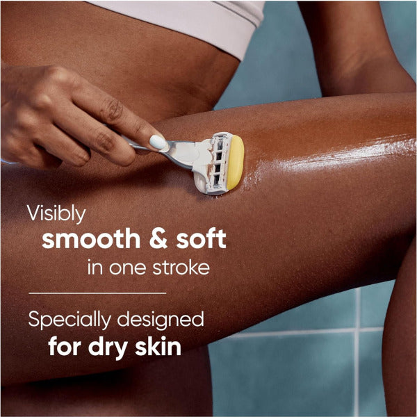 Gillette Venus ComfortGlide Coconut with Olay Razor Blades Women Pack of 6 2-In-1 Razor Blade Refills with Moisture Bars