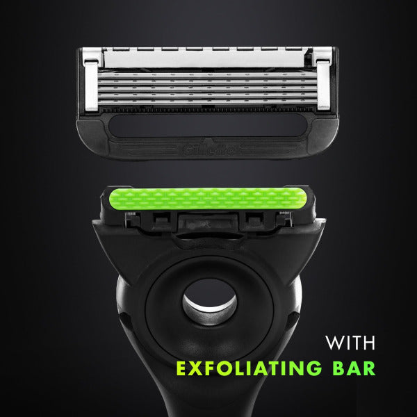 Gillette Labs Men's Razor, Neon Night Edition with Reusable Handle and 2 Refill Cartridges