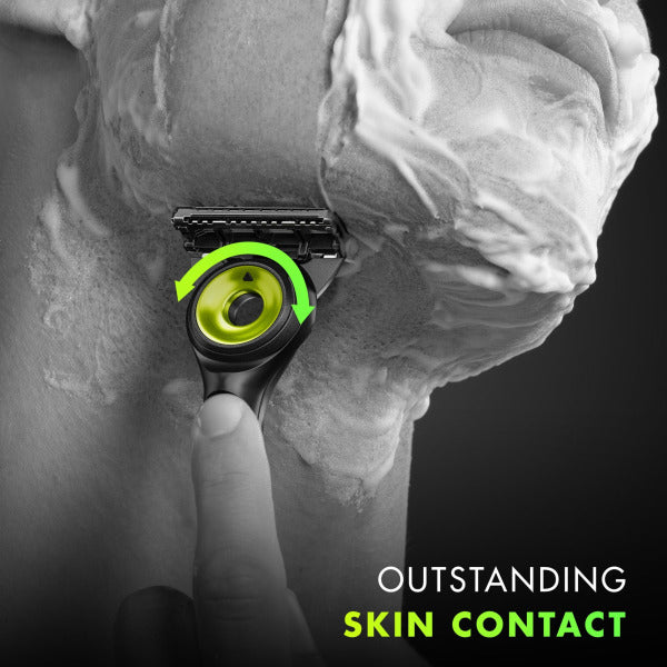 Gillette Labs Men's Razor, Neon Night Edition with Reusable Handle and 2 Refill Cartridges