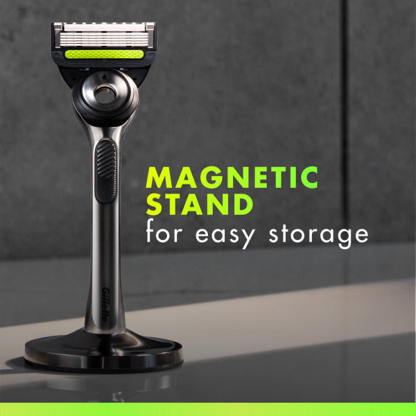 Gillette Labs Men's Razor with Reusable Silver Handle and 2 Refill Cartridges