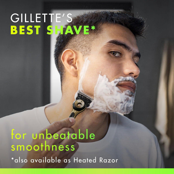 Gillette Labs Men's Razor, Champion Gold with Reusable Handle and 2 Refill Cartridges