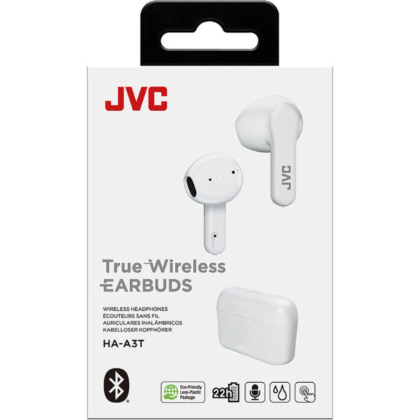 JVC True Wireless Bluetooth Earbuds with Charging Case - White