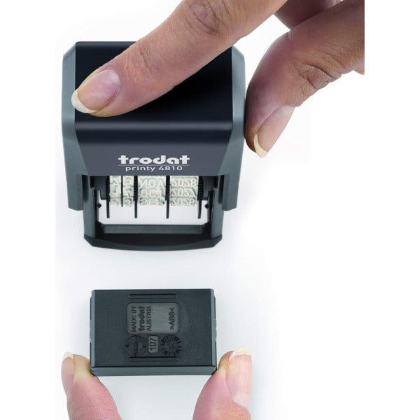 Trodat Printy 4810 Self-Inking Mini Date Stamp, Black Ink (701699)