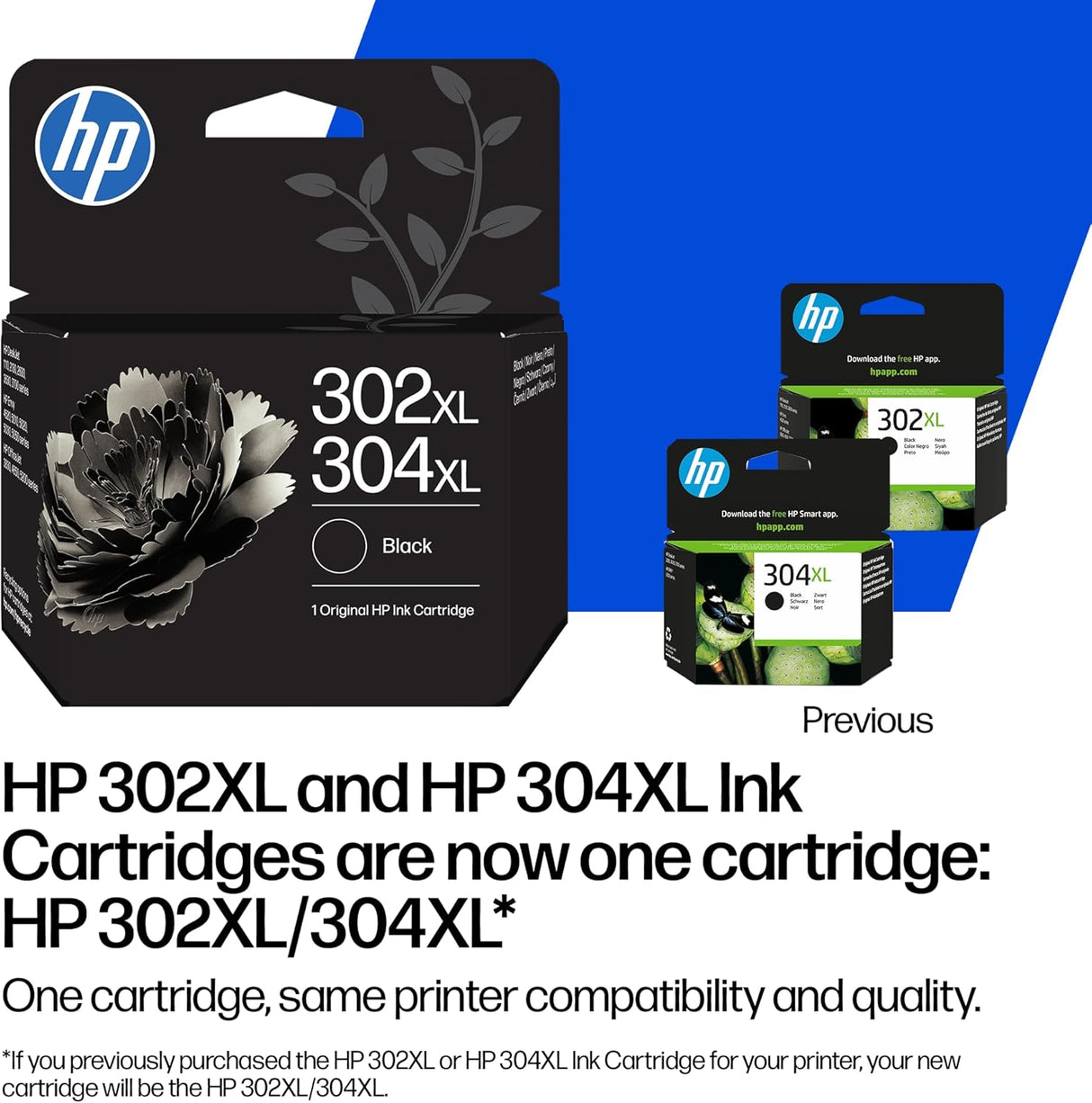 HP 302XL/304XL Black Ink Cartridge - B7RT9AE