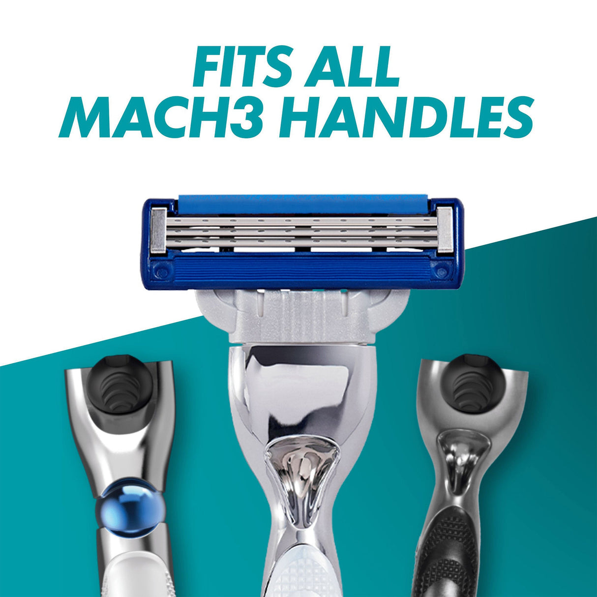 Gillette Mach3 Turbo Razor Blades - 16 Piece Bundle (2 Packs of 8)