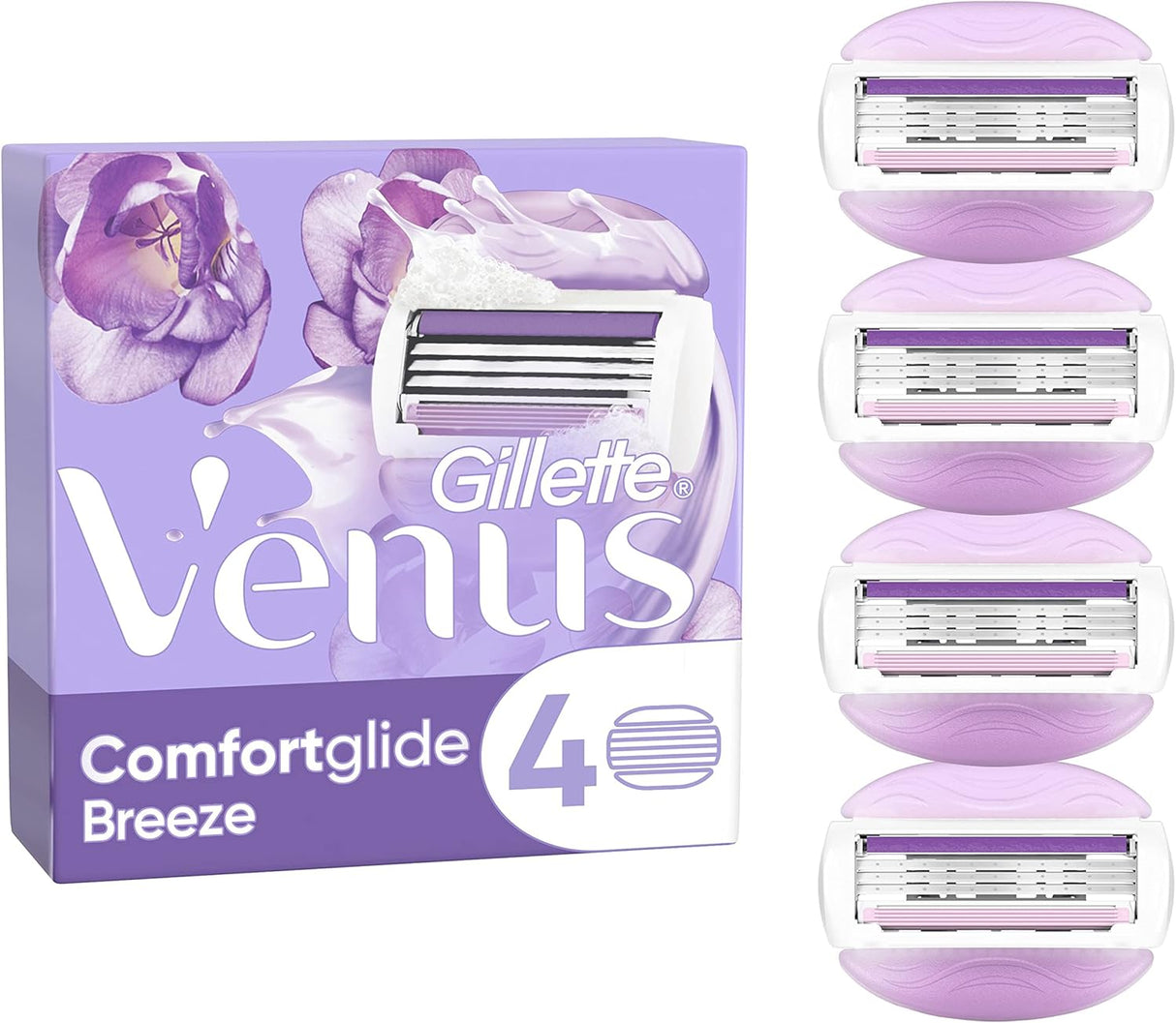 Gillette Venus ComfortGlide Breeze Razor Blades - 4 Pack