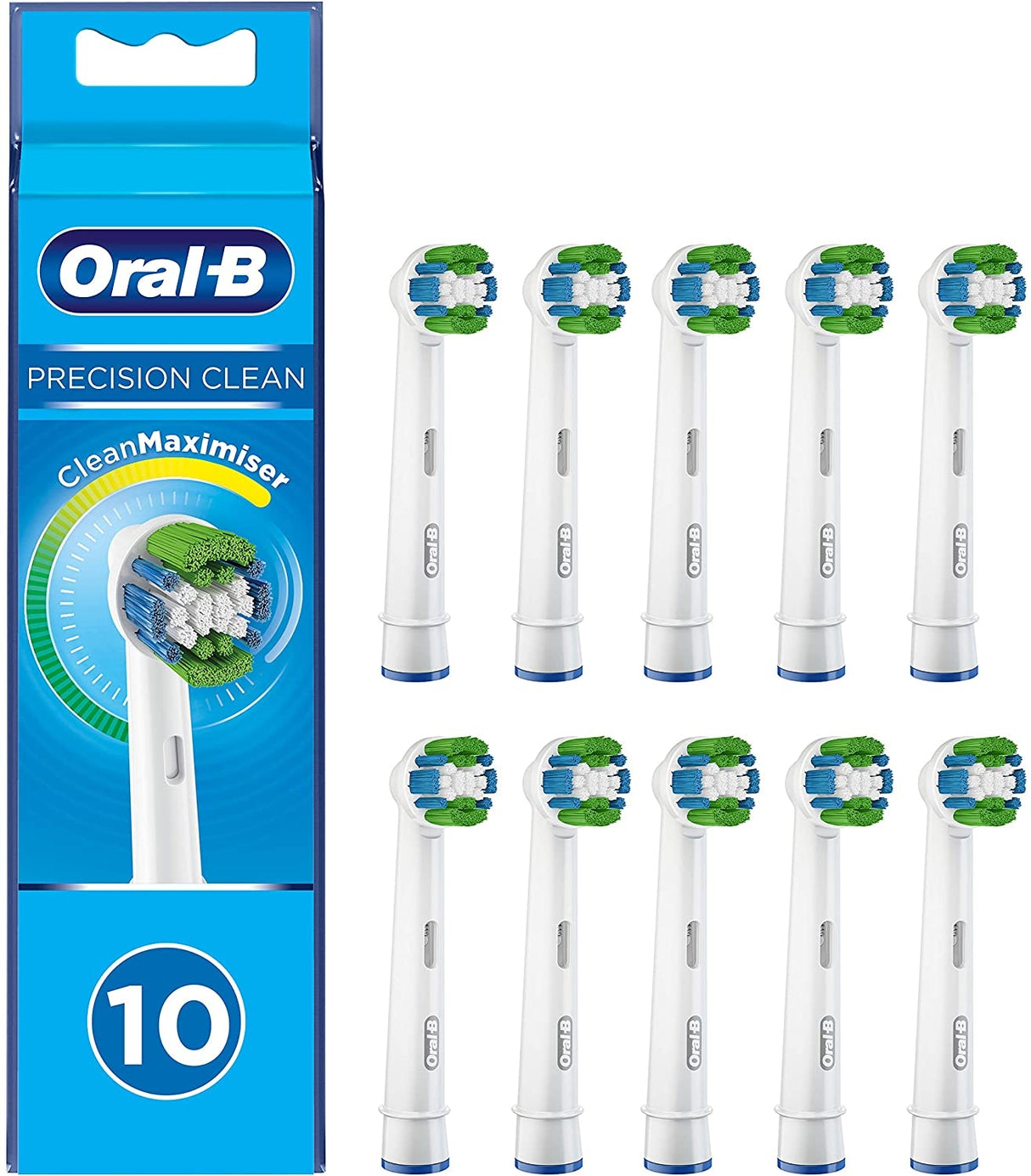 Oral-B Precision Clean Electric Toothbrush Heads with CleanMaximiser - 10 Pack