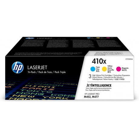 HP 410X 3-Pack High Yield Cyan/Magenta/Yellow Original LaserJet Toner Cartridges - CF252XM