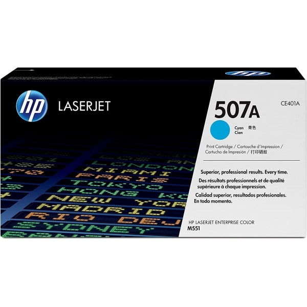 HP 507A Cyan Original LaserJet Toner Cartridge - CE401A