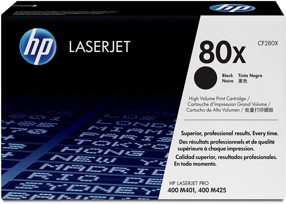 HP 80X High Yield Black Original LaserJet Toner Cartridge - CF280X