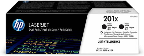 HP 201X 2-Pack High Yield Black Original LaserJet Toner Cartridges - CF400XD