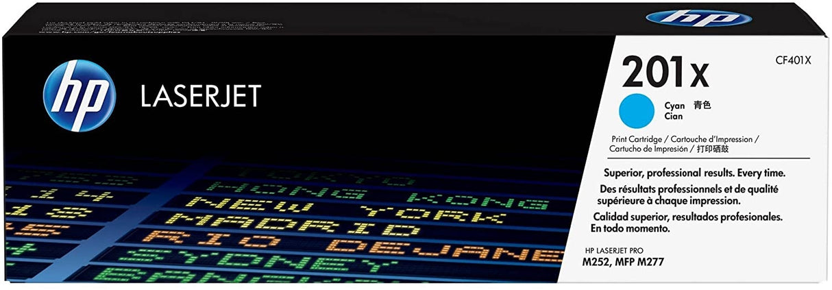 HP 201X High Yield Cyan Original LaserJet Toner Cartridge - CF401X
