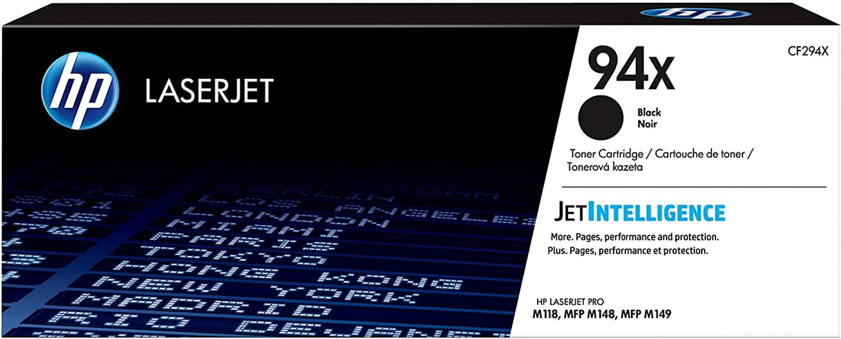 HP 94X Black High Yield Original LaserJet Toner Cartridge - CF294X