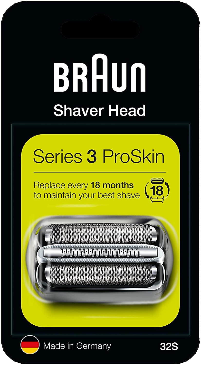 Braun Series 3 32S Electric Shaver Head Replacement Cassette - Silver