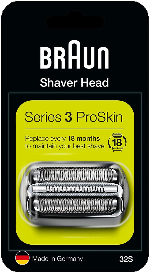 Braun Series 3 32S Electric Shaver Head Replacement Cassette - Silver