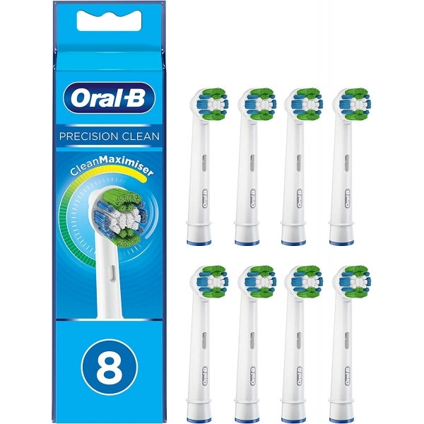 Oral-B Precision Clean Electric Toothbrush Heads with CleanMaximiser - 8 Pack (EOL)