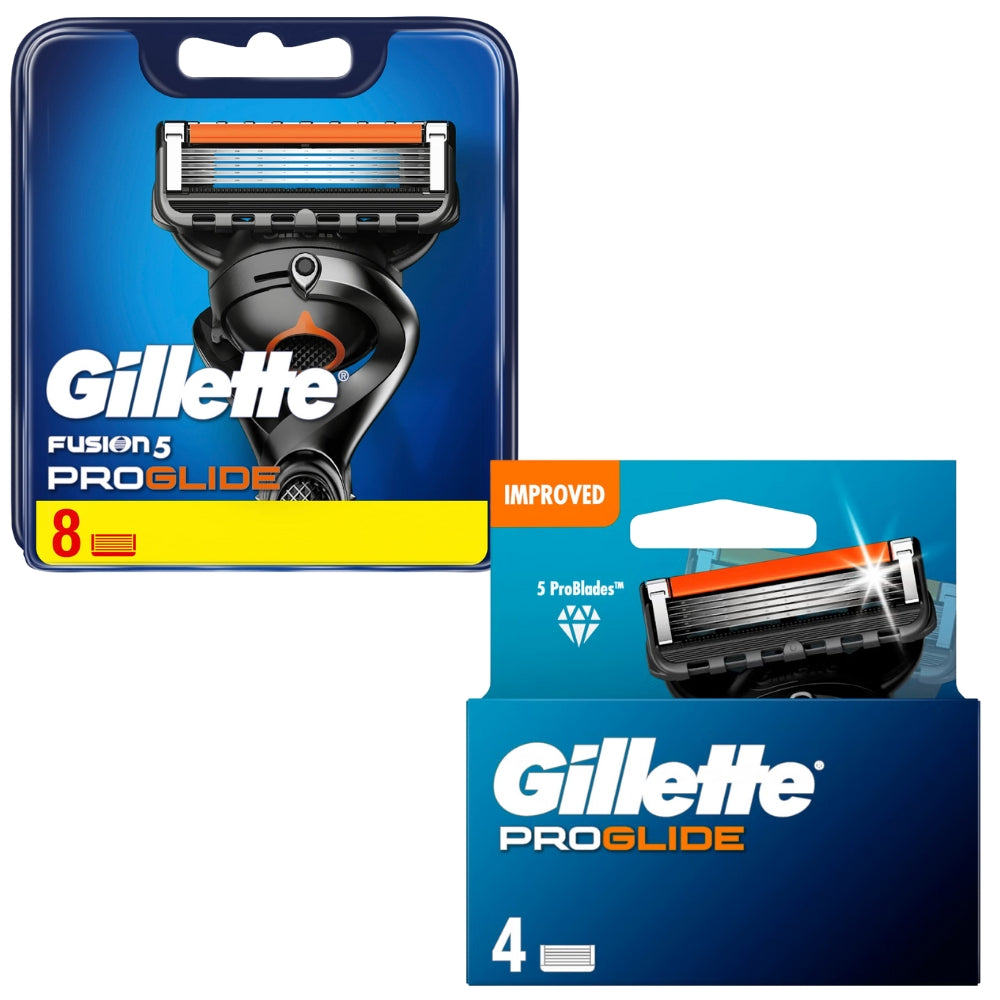 Gillette ProGlide Razor Blades - 12 Piece Bundle (8 Pack and 4 Pack)