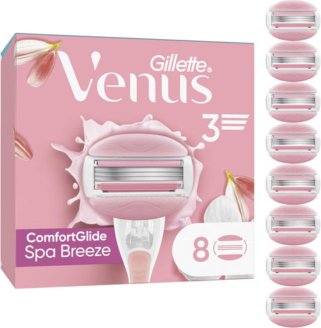 Gillette Venus ComfortGlide Spa Breeze Razor Blades - 8 Pack