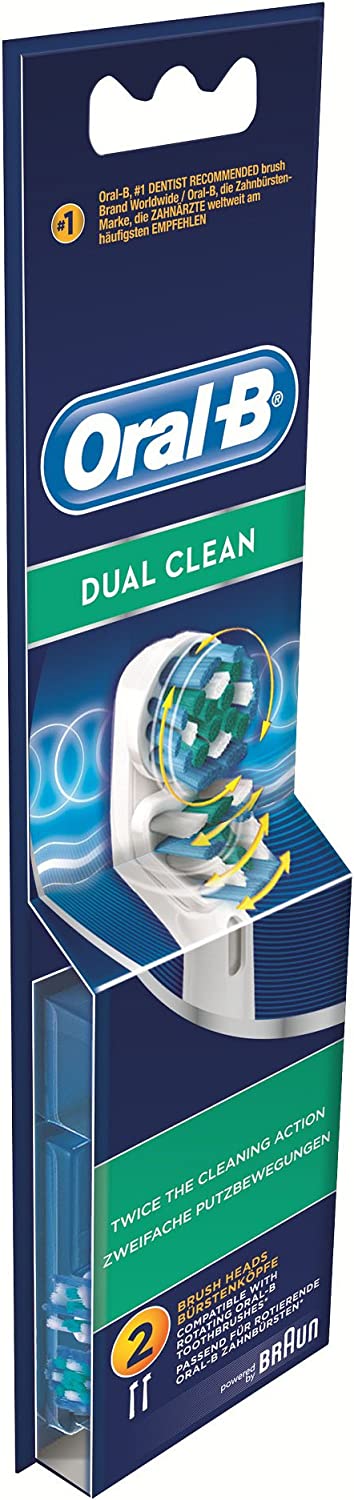 Oral-B Dual Clean Electric Toothbrush Heads - 6 Piece Bundle (3 Packs of 2) EOL