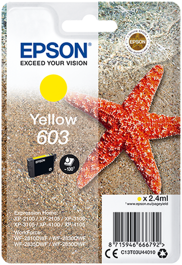 Epson 603 Starfish Yellow Ink Cartridge