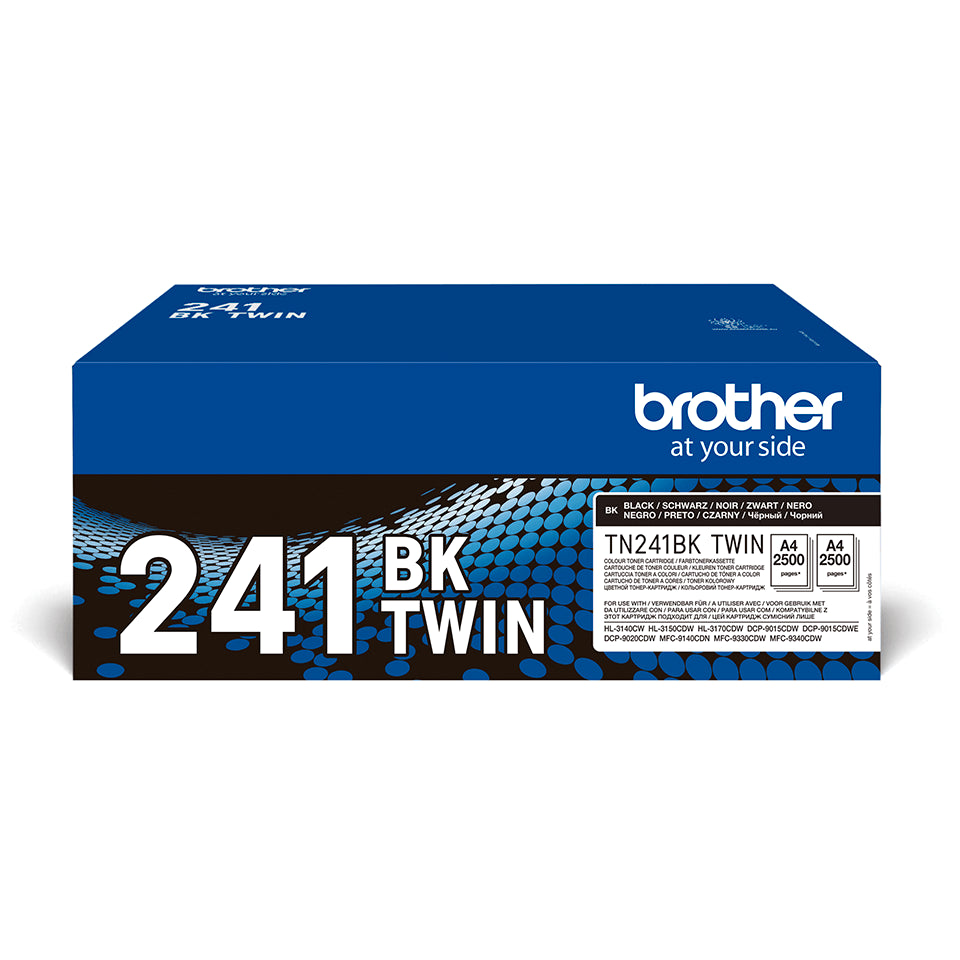 Brother TN-241BKTWIN 2-Pack Black Standard Yield Toner Cartridges - TN241BKTWIN