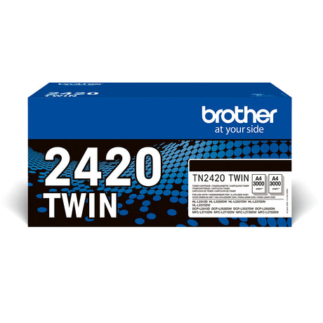 Brother TN-2420TWIN 2-Pack Black High Yield Toner Cartridges - TN2420TWIN
