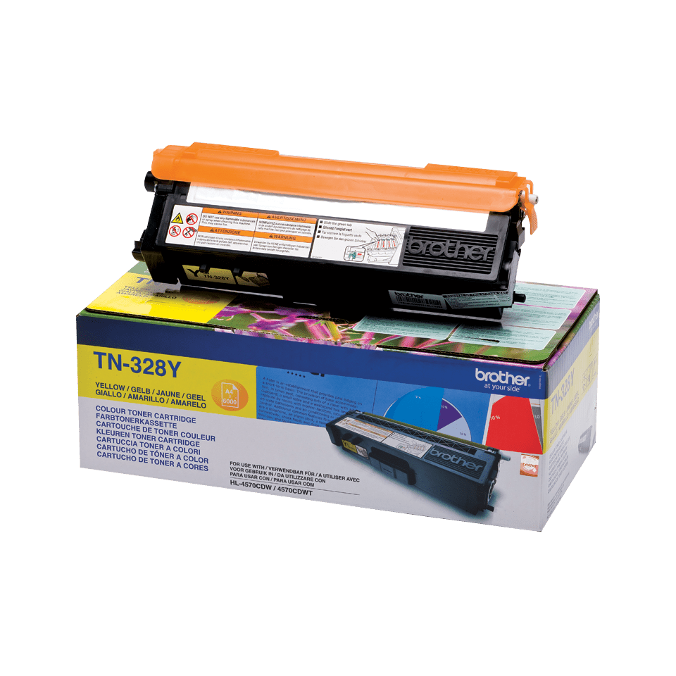 Brother TN-328Y Yellow Extra High Yield Toner Cartridge - TN328Y