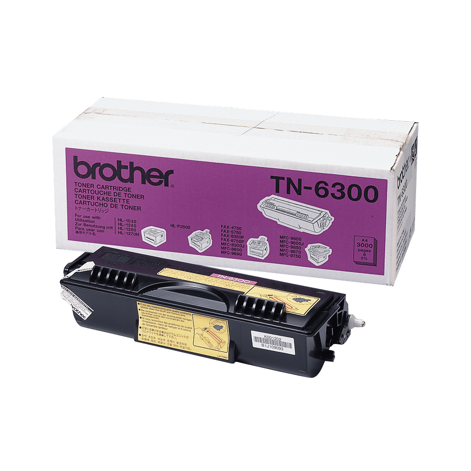Brother TN-6300 Black High Yield Toner Cartridge