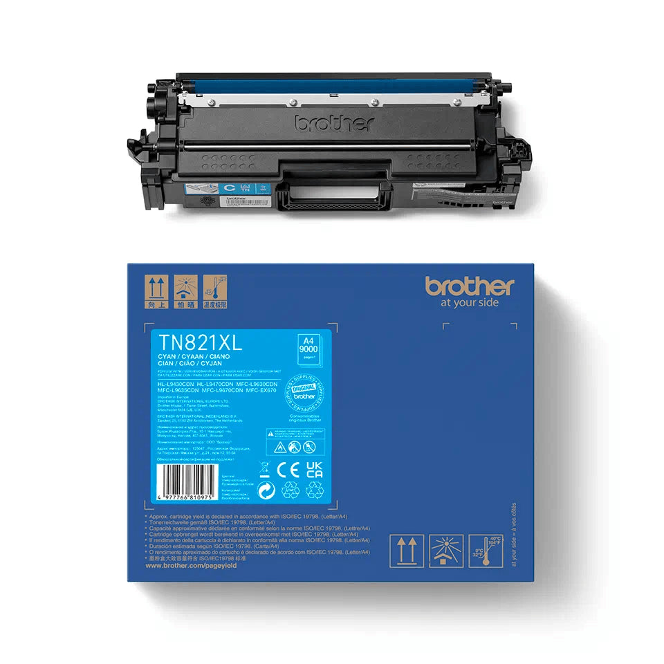 Brother TN-821XLC Cyan High Yield Toner Cartridge - TN821XLC
