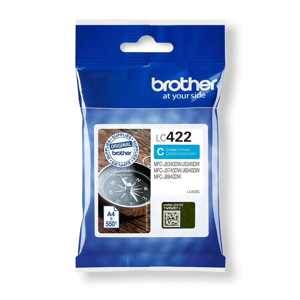 Brother LC422 Cyan Ink Cartridge - LC422C