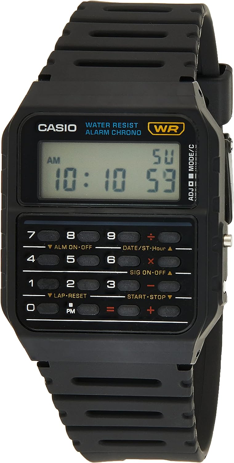 Casio Retro Calculator Watch Water Resistant with Resin Strap CA-53W-1ER