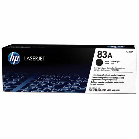 HP 83A Black Original LaserJet Toner Cartridge - CF283A