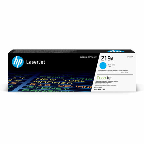 HP 219A Cyan Original LaserJet Toner Cartridge - W2191A