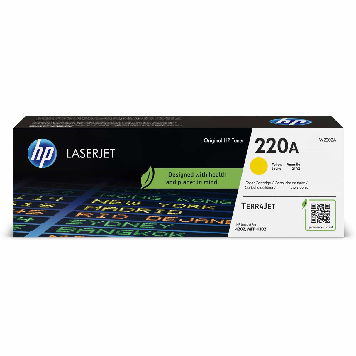 HP 220A Yellow Original LaserJet Toner Cartridge - W2202A