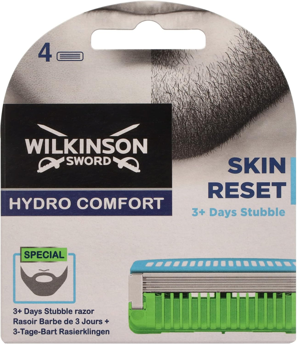 Wilkinson Sword Hydro Comfort For Men Razor Blades - 8 Piece Bundle (2 x 4 Packs)