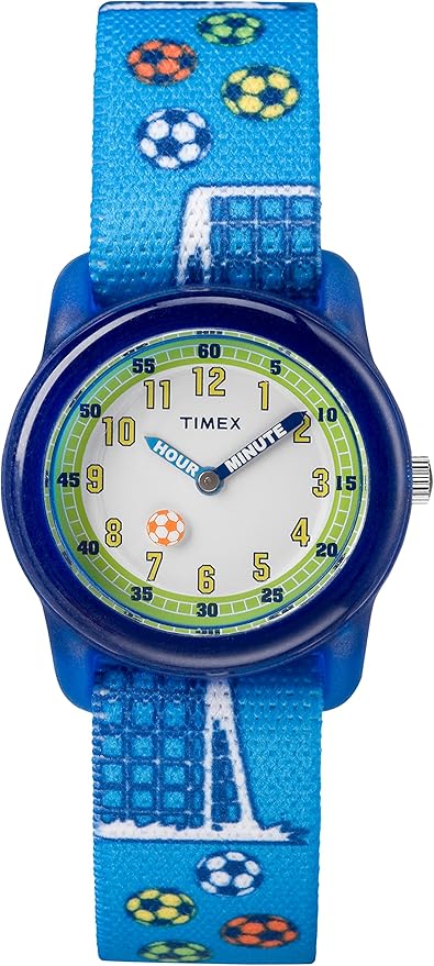 Timex Time Machines Kids Soccer Elastic Fabric Watch, 29mm