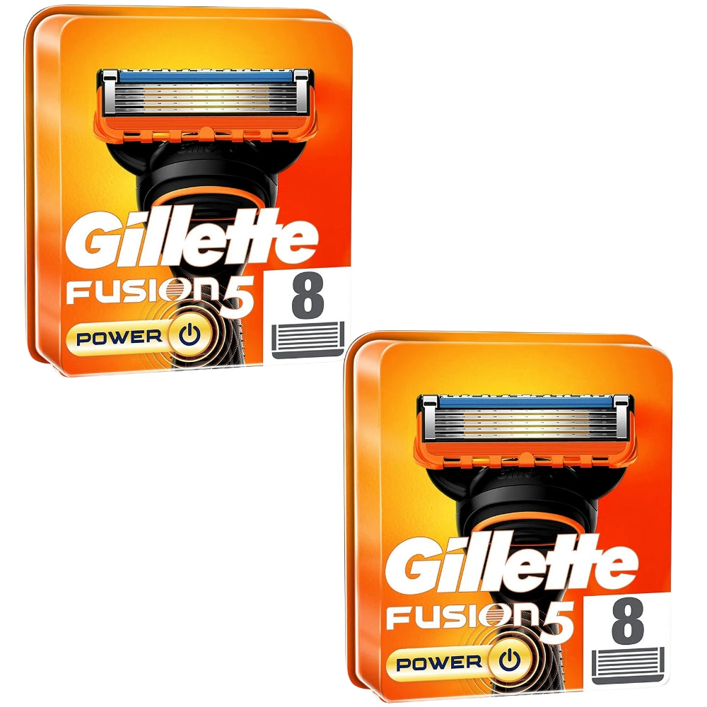 Gillette Fusion5 Power Razor Blades - 16 Piece Bundle (2 Packs of 8)