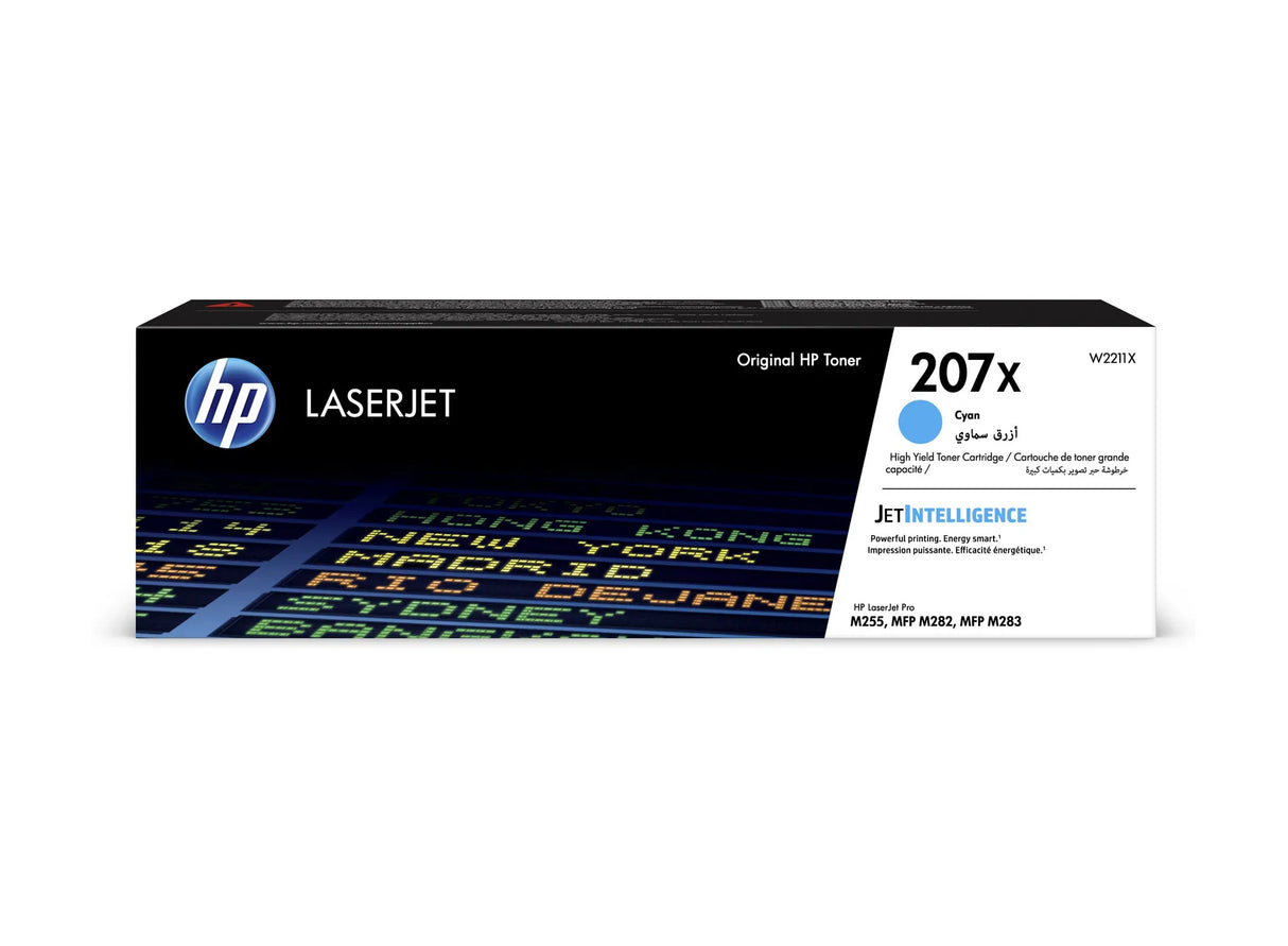 HP 207X High Yield Cyan Original LaserJet Toner Cartridge - W2211X