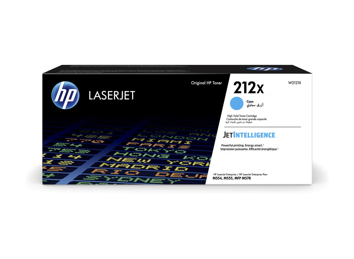 HP 212X High Yield Cyan Original LaserJet Toner Cartridge - W2121X