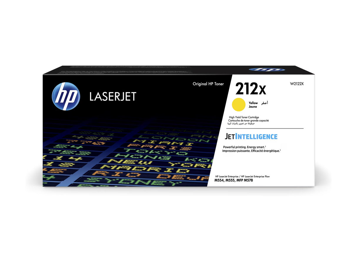 HP 212X High Yield Yellow Original LaserJet Toner Cartridge - W2122X