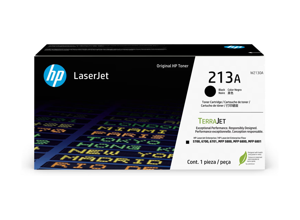 HP 213A Black Original Laserjet Toner Cartridge - W2130A