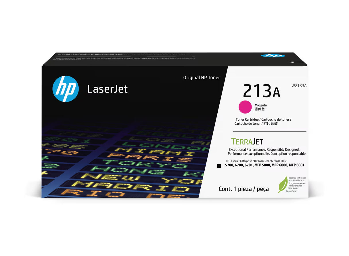 HP 213A Magenta Original LaserJet Toner Cartridge - W2133A