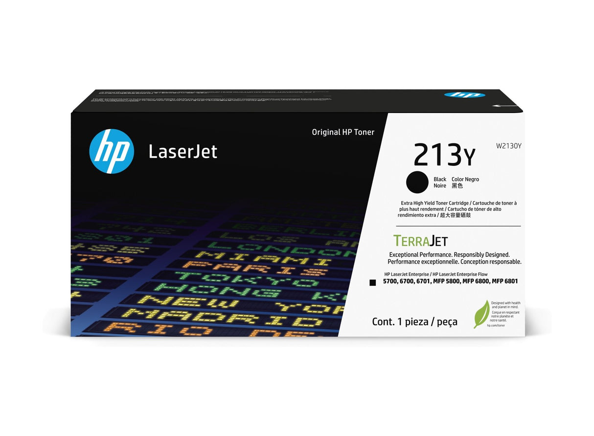 HP 213Y Extra High Yield Black Original LaserJet Toner Cartridge - W2130Y