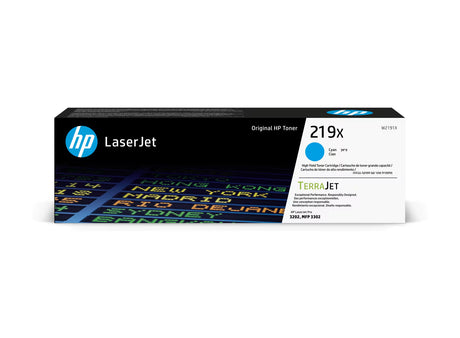HP 219X High Yield Cyan Original LaserJet Toner Cartridge - W2191X
