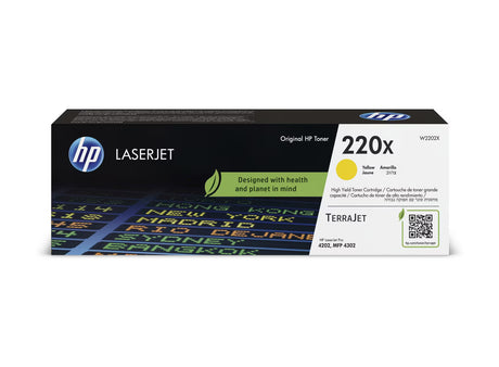 HP 220X High Yield Yellow Original LaserJet Toner Cartridge - W2202X